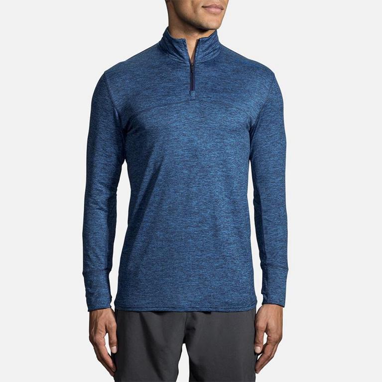 Brooks DASH HALF ZIP Running Jackets Mens Online - Blue (HKR073495)